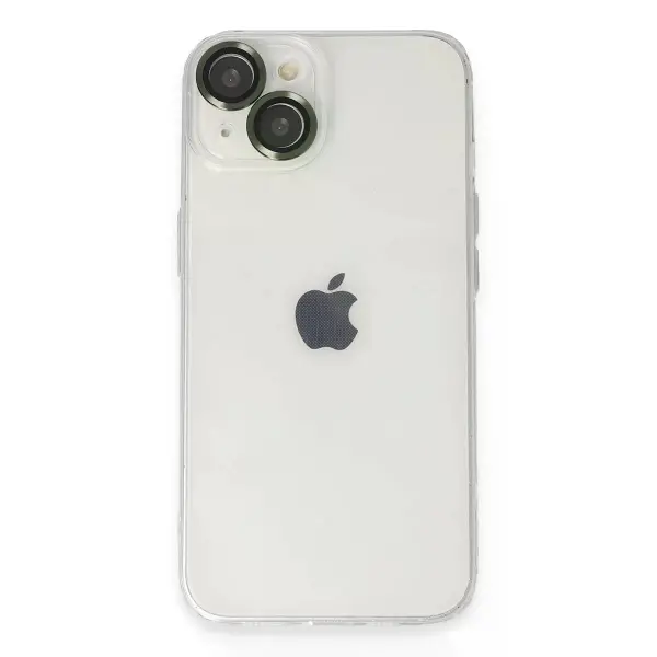 iPhone 14 Kılıf Luko Lens Silikon - Yeşil