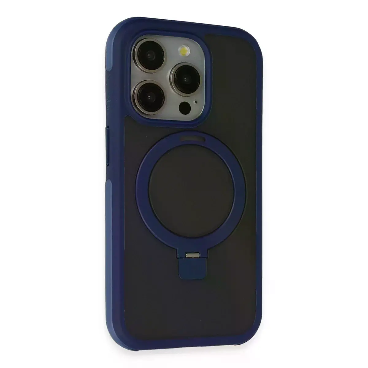 Joko  iPhone 15 Pro Zorda Airbag Magsafe Standlı Kapak - Lacivert