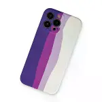 İphone 13 Pro Kılıf Ebruli Lansman Silikon - Mor-beyaz-2