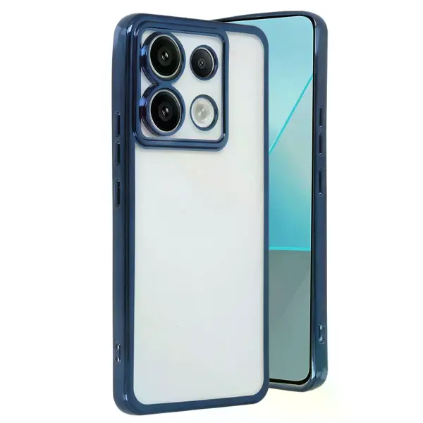 Xiaomi Redmi Note 13 Pro 5g Kılıf Razer Lensli Silikon - Sierra Blue