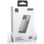 Pw555 5.000 Mah Dijital Göstergeli 18w Type-c Ve 15w Kablosuz Şarj Pd Hızlı Şarj Magsafe Powerbank - Titanyum-2
