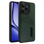 Realme Note 50 4g Kılıf Sara Kartvizitli Deri Kılıf - Koyu Yeşil-1
