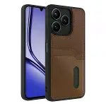 Realme Note 50 4g Kılıf Sara Kartvizitli Deri Kılıf - Taba-1