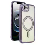 İphone 16e Joke Simli Magneticsafe Kılıf - Derin Mor-1
