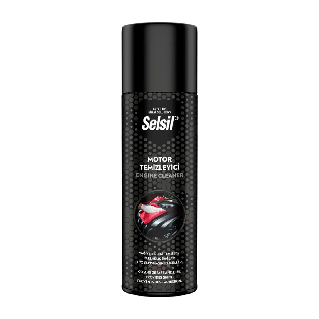 SELSİL OTO - ARAÇ MOTOR TEMİZLEYİCİ - PARLATICI - TOZ YAPIŞMA ENGELLEYİCİ SPREY 500ML (4745)