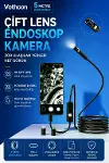 5 Metre Çift Kameralı iOS/Android Uyumlu Yılan Endoskop Kamera 8mm 2MP LED’li Sert Kablo-1