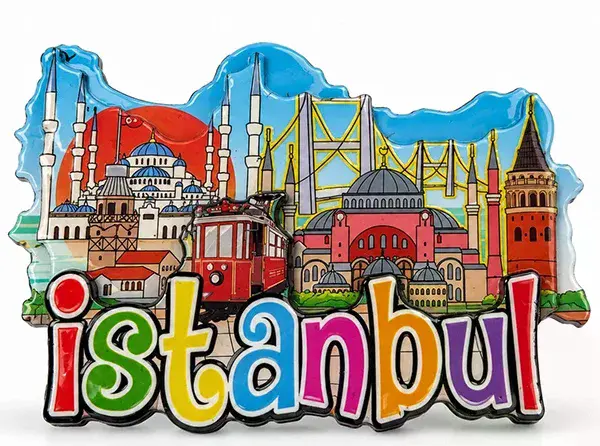 İstanbul Temalı Ahşap Buzdolapı Süsü Magnet Alk5937