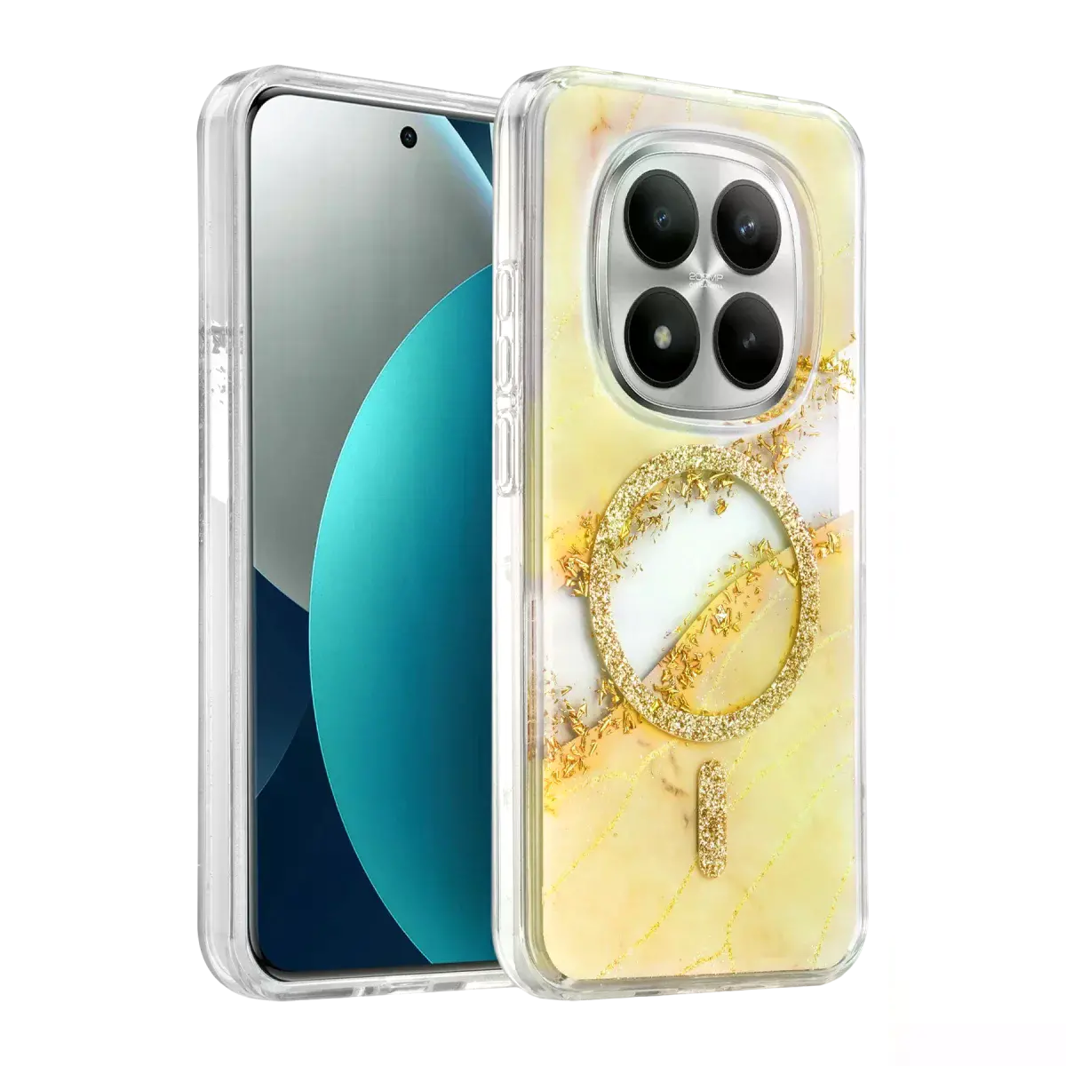 Onegif Xiaomi Redmi Note 15 Pro 4g Lotus Simli Magsafe Kapak - Gümüş