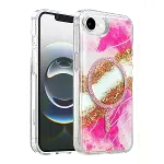 Onegif  İphone 17e Lotus Simli Magsafe Kapak - Pembe-1