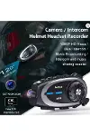 Q29 Motosiklet Kask Bluetooth Kulaklık Eşleşmeli 1080P Kamera Geniş açı Su Geçirmez Intercom-3