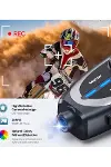 Q29 Motosiklet Kask Bluetooth Kulaklık Eşleşmeli 1080P Kamera Geniş açı Su Geçirmez Intercom-4