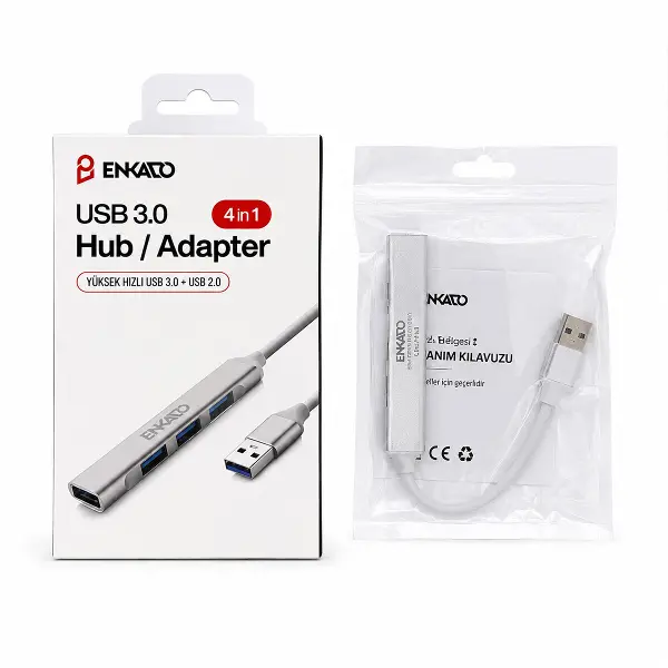 USB 3.0 GİRİŞ 4IN1 USB ÇOĞALTICI 4 ANAHTARLI PORT - HI-SPEED USB 3.0 - USB 2.0 HUB ADAPTÖR EKD-UH60 (4745)