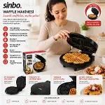 DÖKÜM BELÇİKA WAFFLE MAKİNESİ ELEKTRİKLİ 5 WAFFLE YAPIŞMAZ YÜZEY 850W SSM-2595 (4745)-2