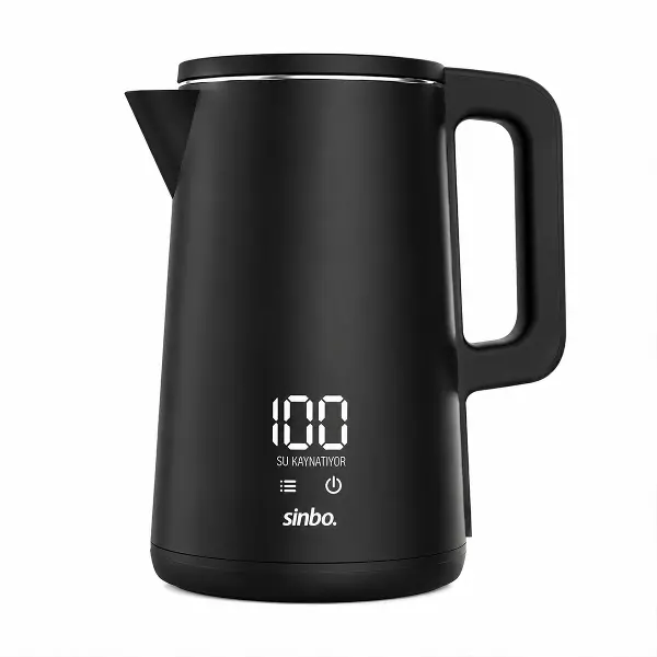 1.8L 1500W PLASTİK KAPAK - DOKUNMATİK EKRAN DİJİTAL KETTLE SU ISITICISI KABLOSUZ KULLANIM SK-8042 (4745)