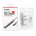 TYPE-C 3.1 GİRİŞ 4IN1 USB ÇOĞALTICI 4 ANAHTARLI PORT - HI-SPEED USB 3.0 - USB 2.0 HUB ADAPTÖR EKD-TP50 (4745)-1