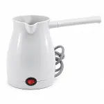 BEYAZ ELEKTRİKLİ CEZVE TÜRK KAHVESİ MAKİNESİ PLASTİK ÇİFT AĞIZ 0.4LT - 5 FİNCAN 1000W (4745)-1