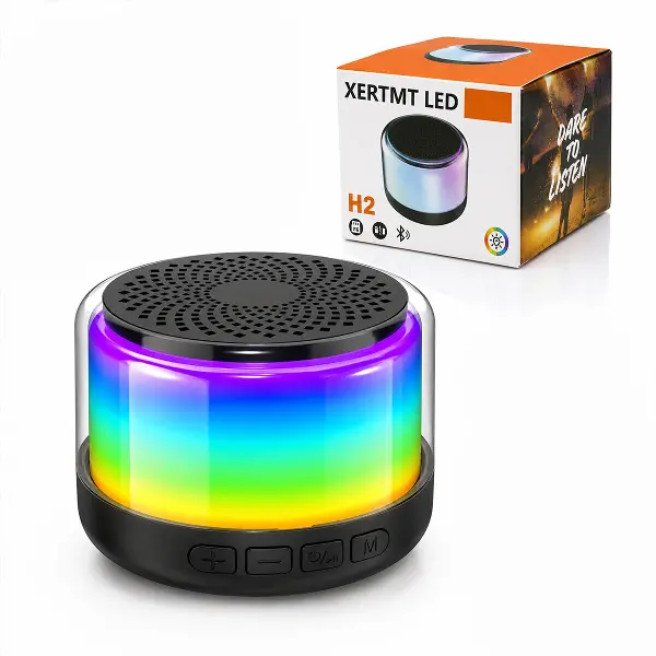 BT - SD - USB ŞARJLI RGB IŞIKLI BLUETOOTH WİRELESS SPEAKER HOPARLÖR 3W PL-4675 (4745)