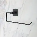 Kendiliğinden Yapışkanlı Siyah Paslanmaz Metal Rulo Havluluk Aparat (4745)-2
