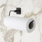 Kendiliğinden Yapışkanlı Siyah Paslanmaz Metal Rulo Havluluk Aparat (4745)-3