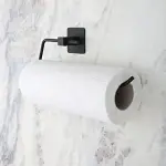 Kendiliğinden Yapışkanlı Siyah Paslanmaz Metal Rulo Havluluk Aparat (4745)-1