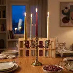 4PCS CANDLE METALİK RENKLER ŞAMDAN MUM 25CM (4745)-3