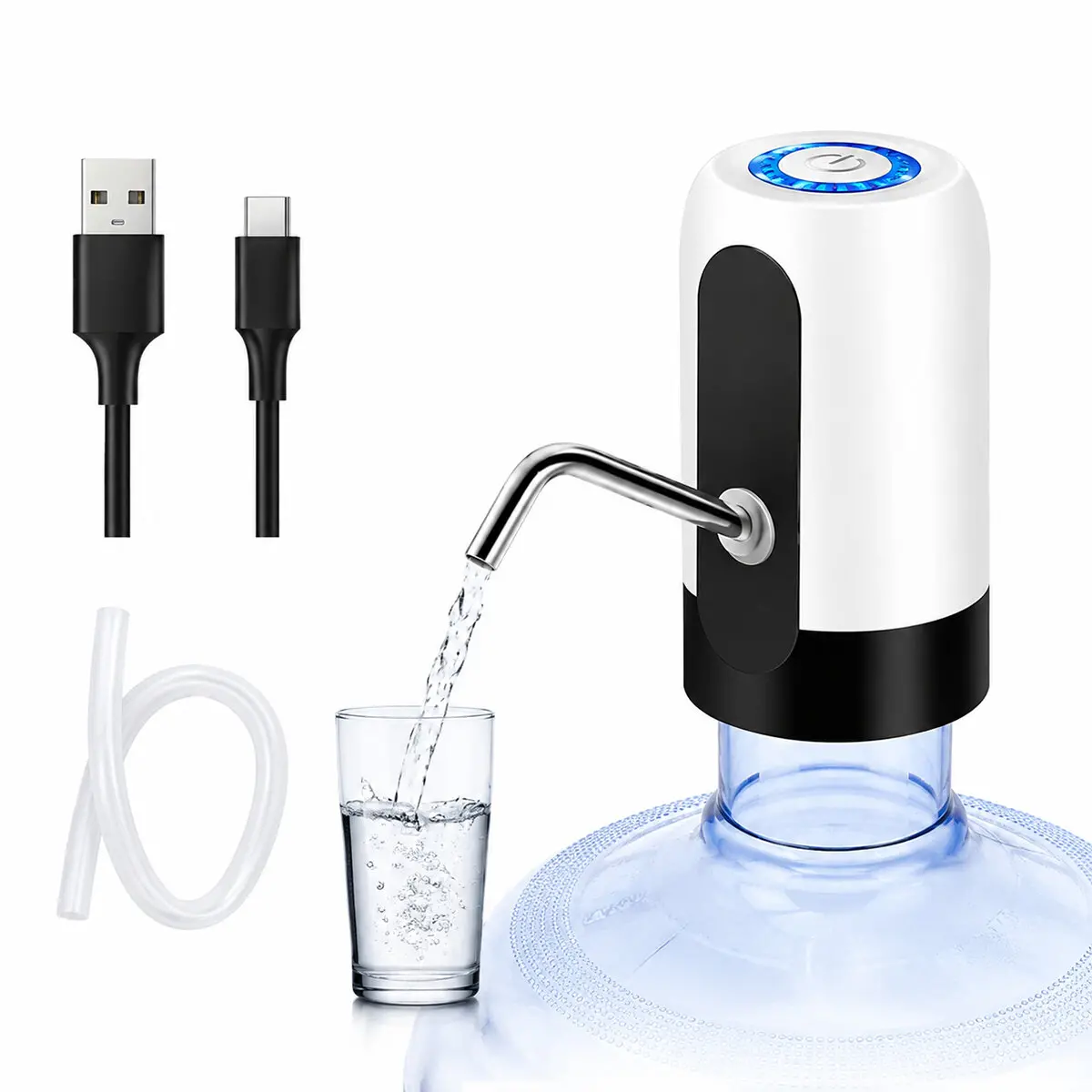 USB ŞARJLI - OTOMATİK DAMACANA SU POMPASI 4W - 800mAH İ11-071 (4745)