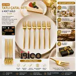 60 PARÇA GOLD TATLI ÇATAL SETİ 13CM - 1 PAKET İÇİNDE 6 ADET VARDIR - 10 PAKET GÖNDERİLİR (4745)-2