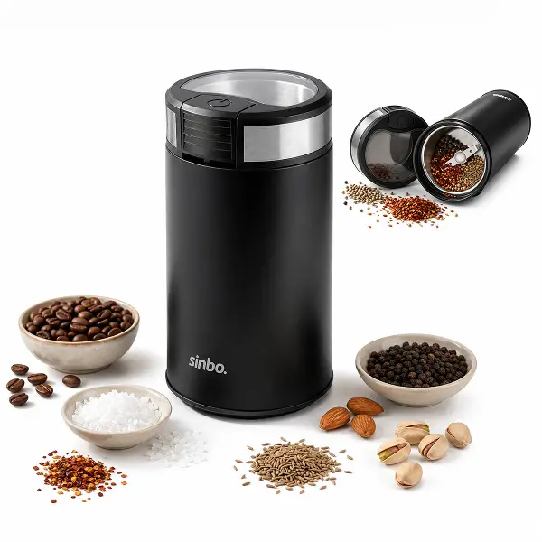 KAHVE - BAHARAT ÖĞÜTÜCÜ MAKİNE 2 BIÇAKLI ÇELİK ÖĞÜTME HAZNESİ 50GR ÖĞÜTME AC MOTOR=200W SCM-9044 (4745)