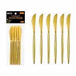 60 PARÇA GOLD YEMEK BIÇAK SETİ 21CM - 1 PAKET İÇİNDE 6 ADET VARDIR - 10 PAKET GÖNDERİLİR (4745)-1
