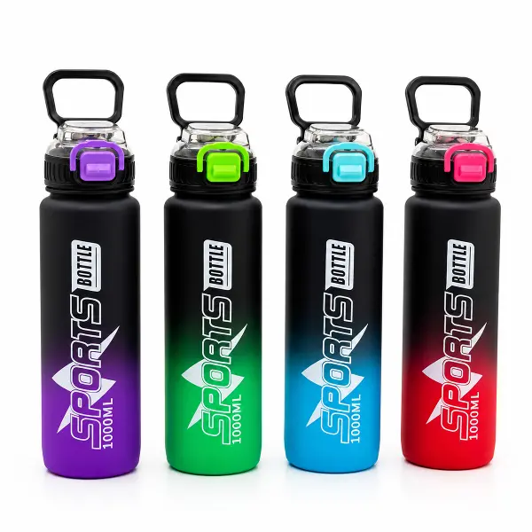 ÇİFT RENKLİ TUTMALI PLASTİK PİPETLİ SPOR MATARA SULUK 1000ML HERHANGİ BİR RENK GÖNDERİLİR (4745)