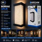 IP66 50.000 SAAT LED ÖMRÜ 22W BERRAK LED APLİK DUVAR LAMBASI ARS-348954 (4745)-2