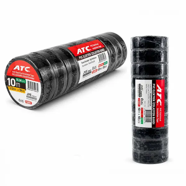 10 ADET LÜX SİYAH PVC İZOLASYON ELEKTRİK BANDI 0.13X19X11YDS 10MM - 1 PAKET GÖNDERİLİR - 1 PAKET İÇİNDE 10 ADET BANT VARDIR (4745)