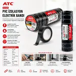 10 ADET LÜX SİYAH PVC İZOLASYON ELEKTRİK BANDI 0.13X19X11YDS 10MM - 1 PAKET GÖNDERİLİR - 1 PAKET İÇİNDE 10 ADET BANT VARDIR (4745)-2
