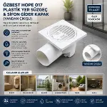 PLASTİK YER SÜZGEÇ - SİFON GİDER KAPAK YANDAN 10X10X50 (4745)-2