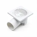 PLASTİK YER SÜZGEÇ - SİFON GİDER KAPAK YANDAN 10X10X50 (4745)-1