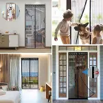 Mıknatıslı Kapı Sinekliği Siyah 100x210 cm Otomatik Kapanan Manyetik Tül Sineklik (4745)-2