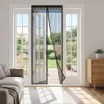 Mıknatıslı Kapı Sinekliği Siyah 100x210 cm Otomatik Kapanan Manyetik Tül Sineklik (4745)-4