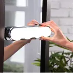 Kablosuz Parlak Banyo Stüdyo Makyaj Aynası Işığı Pilli Vantuzlu Taşınabilir 4 Led Ampul (4745)-2