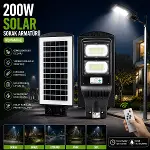 200W - 6500K SOLAR - GÜNEŞ ENERJİLİ SOKAK LAMBASI - ARMATÜR SENSÖRLÜ BAHÇE-BALKON-SOKAK ARS-348965 (4745)-2