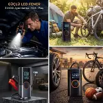 Akü Takviye Cihazı ve Lastik Şişirme Pompası – Powerbank Özellikli, Dijital Ekranlı SOS Fenerli Taşınabilir Kompresör (4745)-4