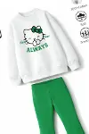 Kız Çocuk Tam Kalıp Üst Oversize Alt Taytlı Always Tasarım 180 Alt Üst Takım-3