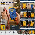 ÇOK FONKSİYONLU DİJİTAL MULTİMETRE DC VOLTAJ- AKIM- DİRENÇ- DİYOT- TRANSİSTÖR- KISA DEVRE- ÖLÇÜM (4745)-2