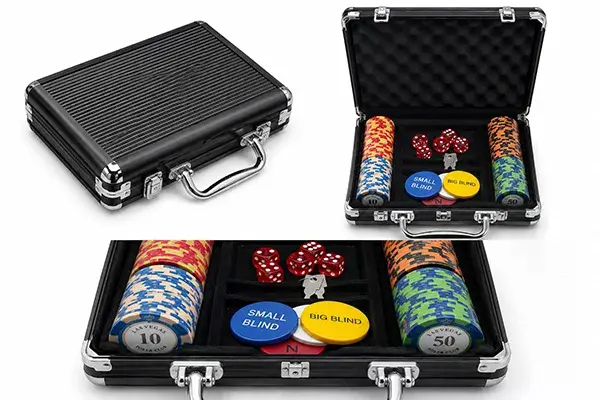Deri Çantalı 100 Chip Ve 2 Adet İskambil Kağitına Sahip Poker Oyunu Alk5369