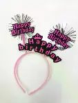 Happy Birthday Neon Renk Doğum Günü Tacı 12 Adet-5