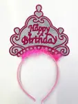 Happy Birthday Yazılı Neon Renk Taç 12 Adet-5