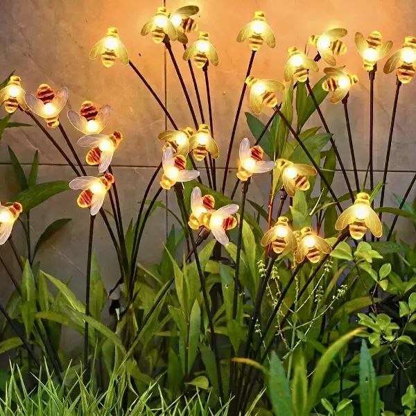 8 Ledli Bal Arısı Solar Bahçe Aydınlatması 2’li Paket