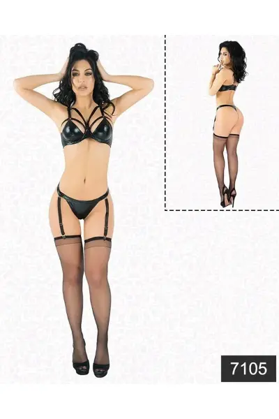 Lateks Bralet Jartiyer Takımı