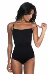 Siyah MI 1923 Soft İp Askılı Çıtçıtlı Body-1