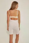 Beyaz MI 3005 Soft Uzun Paçalı Boxer Korse-3