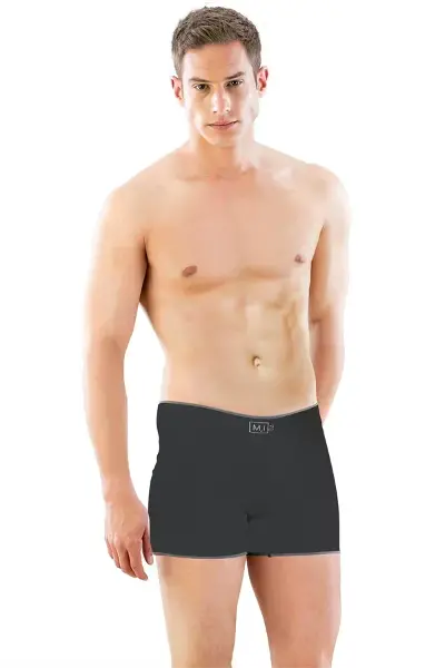 Siyah MI 2108 Seamless uzun Erkek Boxer